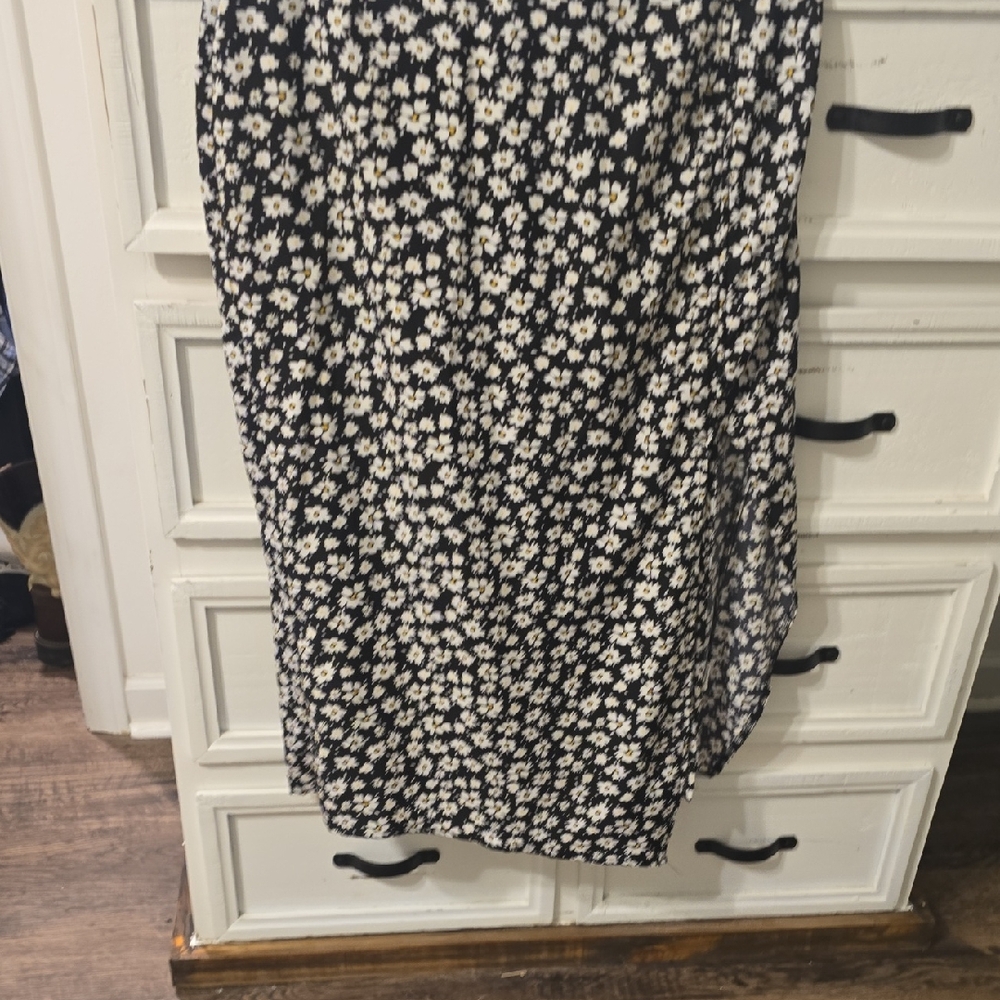Floral Black and White Women's Skirt